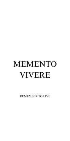 a white book cover with the words mementoo vivree written in black