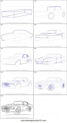 how to draw classic cars step by step