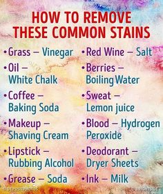 how to remove these common stains