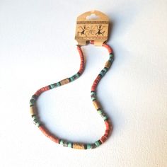 New With Tags Vintage 90's Colorful Choker Necklace. I Think They Are Wooden Beads? Casual Brown Jewelry For Festivals, Casual Brown Jewelry With Letter Beads, Casual Brown Beaded Necklaces For Gift, Casual Brown Beaded Necklace For Gift, Casual Brown Beaded Necklace For The Beach, Casual Brown Beaded Necklace For Beach, Casual Brown Beaded Jewelry, Casual Brown Beaded Necklaces With Colorful Beads, Casual Wooden Beaded Necklaces