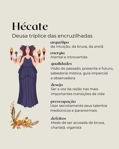 a poster with an image of a woman holding candles in her hands and the words hecatete on it