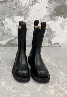 100% leather boots. Top quality calf leather. True to size. rubber sole. Item ships 5 days after you placed your order. Please do not pull the leather tab, it is for decoration only! Hipster Mens Fashion, Square Toe Boots, Let's Talk, Mens Street Style, Mid Calf, Rubber Rain Boots, Boots Men, Calf Leather, Leather Boots