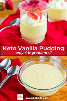 keto vanilla pudding only 4 ingredients