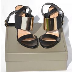 Nwb Bcbgmaxazria Flb104le-001 Black Kseniya Hh Sandals Us9 - Eur39 Original $248- High Heels - Recommended To Narrow Feet .Plz Refer To All Pictures And Feel Free To Ask Any Question. Bundle And Save Even More ! Your Shipping Label Covers Up To 5 Lbs.Occasionally, I Do Recycle Clean Packing Shipping Supplies To Help Keep Our Planet Cleanerclean, Smoke And Pet Free Environment. Thanks For Browsing My Closet. Chic Ankle Strap Sandals For Office, Luxury Ankle Strap Sandals For Work, Chic Evening Sandals With Branded Heel Counter, Luxury Sandals For Office In Summer, Chic Sandals With Branded Insole For Work, Gold Strappy Sandals, Brown Suede Heels, T Strap Heels, Ankle Shoes