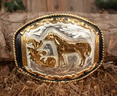 Enamel hand engraved nickel silver belt buckle  measures 4 x 3 Western Hand Tooled Belt Buckles As Gift, Western Style Gold Belts For Western-themed Events, Gold Western Belt For Western-themed Events, Adjustable Engraved Gold Belt Buckles, Gold Concho Belt For Western-themed Events, Engraved Adjustable Belt Buckles For Rodeo, Silver Hand-tooled Belt For Western-themed Events, Adjustable Engraved Belt Buckles For Rodeo, Engraved Western Belt Buckles For Rodeo