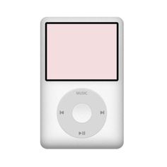 an ipod with a pink screen on it