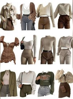 Muted Autumn Color Palette Outfits, Types Of Clothes, Academia Aesthetic Outfit, Capsule Wardrobe Casual, Stile Casual Chic, Drawing Tattoo, Fashion Capsule Wardrobe, Painting Photography, Europe Outfits