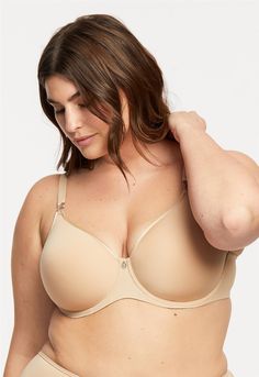 You’ve just found the next closest thing to “braless” comfort in a full support, bulk-free bra. The Spacer T-shirt Bra offers outstanding support, coverage and comfort thanks to its highly breathable, 3D Spacer knit technology. Perfect for larger busts, the thin, ultra-lightweight fabric lets your boobs breathe and cre Free Bra, Denim Accessories, Nursing Bra, Bra Shop, T Shirt Bra, Strapless Bra, Large Bust, Bye Bye, Bra Lingerie