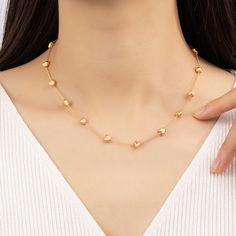 Heart charms dot the ball chain of this gleaming goldtone station necklace. 15.75'' L with 2.75'' extender Lobster claw clasp Goldtone copper Station Necklace, Accessories Jewelry Necklace, Ball Chain, Heart Charm, Lobster Claw, Apparel Accessories, Jewelry Accessories, 18k Gold, Gold Tones