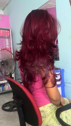 Berry Pink Hair, Hair Fairy, 2024 Hair Color, Half Up Half Down Hairstyle, Down Hairstyle, Dyed Hair Purple, Red Hair Inspo, Wine Hair, Old Hairstyles