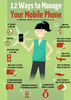 an info poster showing how to manage your mobile phone