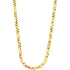 Olas d'Oro 26 Necklace - 18K Yellow Gold 8.10mm Miami Cuban Chain with Lobster Lock Classic Yellow Gold Cuban Link Necklace With Solid Construction, Classic Cuban Link Necklace With Round Solid Links, Elegant Gold Cuban Link Necklace With Cable Chain, Elegant Cuban Link Necklace With Solid Construction, Elegant Cuban Link Necklace With Box Chain, Elegant Cuban Link Box Chain Necklace, Classic Cuban Link Chain Necklace For Formal Occasions, Classic Cuban Link Necklace For Formal Occasions, Classic Round Cuban Link Necklace