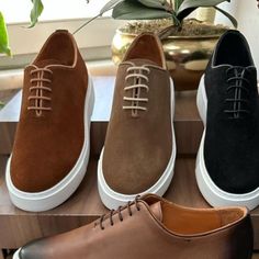 Leather Sneakers Outfit, Mens Smart Casual Shoes, Brown Shoes Men, Gents Shoes, Kicks Shoes, Shoes Outfit Fashion, Best Shoes For Men, Casual Leather Shoes, Mombasa