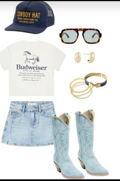 country concert outfit inspo Trendy Nashville Outfits Summer, Date Night Clothes For Women, Zach Bryan Country Concert Outfit, Zb Concert Outfits, Doobie Brothers Concert Outfit, Kenney Chesney Concert Outfit, Midland Concert Outfit, Railbird Festival Outfit, Tim Mcgraw Concert Outfit