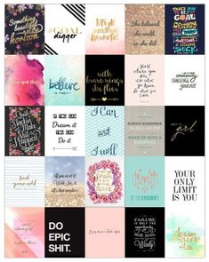 a collage of different types of greeting cards