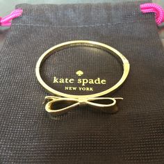 Sweet Kate Spade Gold Bracelet. Dust Bag Included. Kate Spade Formal Bracelet Jewelry, Kate Spade Formal Bracelet, Formal Kate Spade Bracelet, Kate Spade Gold Bracelets, Chic Adjustable Kate Spade Jewelry, Kate Spade Bangle Jewelry Gift, Kate Spade Gold Bracelet Jewelry, Kate Spade Bangle Jewelry For Gift, Kate Spade Bangle For Party