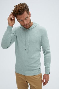 FINAL SALE Experience the Almond Green Natural Hoodie Elevate your wardrobe with the Almond Green Natural Hoodie, blending timeless style and unmatched comfort. Perfect for any man, this hoodie is a versatile addition to your collection, designed from natural heather yarns that create a stunning tonal melange. Crafted from 100% cotton, this hoodie is more than just clothing—it's a luxurious experience. Its soft texture, lightweight breathability, and eco-friendly nature promise all-day comfort. Green Long Sleeve, Soft Texture, Sweater Fashion, Long Sleeve Knit, Timeless Style, Natural Cotton, Cotton Fiber, Blending, Final Sale