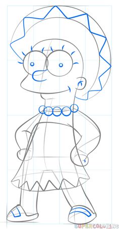 how to draw cartoon character from the simpsons