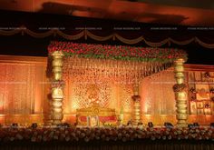 Muhurtham Stage Decoration, Muhurtham Stage Decoration South Indian, South Indian Wedding Stage, South Indian Wedding Stage Decoration, Indian Wedding Stage Decoration, Royal Wedding Decorations, Indian Mandap, Engagement Stage, Indian Wedding Stage