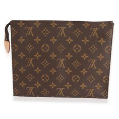 Designed to be compact yet large enough to hold the essentials, the Louis Vuitton cosmetic pouch matches the House's bags with Damier and Monogram-pattern options. Item #: 123714 Dimensions: 10 x 9 x 2.25 Exterior Material (Specific): Monogram Canvas Includes: Dustbag;Receipt Exterior Material: Coated Canvas Size: 26 Circa: 2020 Exterior Color: Brown Made in: France Condition: Excellent Luxury Brown Rectangular Cosmetic Bag, Everyday Rectangular Monogram Canvas Pouch, Designer Pouch Cosmetic Bag, Designer Daily Use Pouch Cosmetic Bag, Luxury Brown Cosmetic Bag For Daily Use, Monogram Canvas Clutch For Daily Use, Rectangular Monogram Canvas Clutch For Travel, Travel Rectangular Monogram Canvas Clutch, Daily Use Monogram Canvas Clutch