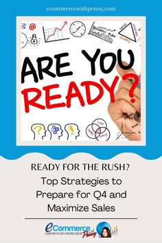 a poster with the words are you ready? and an image of a hand writing on it