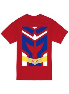 Wash cold; dry lowImportedListed in men's  unisex sizesMaterial content by color:Solid Colors - 100% combed ring spun cottonHeather Grey - 90% cotton; 10% polyester All Might Hero Costume, I Am Here All Might, All Might Merch, All Might Cosplay, My Hero Academia Tshirt Design, My Hero Academia Shirt, Anime Tees, Hot Topic, My Hero Academia