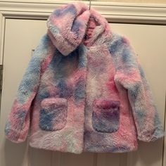 New. Snap Closure Fully Lined Multicolor Fall Outerwear For Playtime, Cute Multicolor Outerwear For Playtime, Multicolor Long Sleeve Outerwear For Playtime, Playful Pink Winter Outerwear, Cute Pink Warm Outerwear, Cute Warm Pink Outerwear, Soft Kidcore, New Snap, Cat & Jack