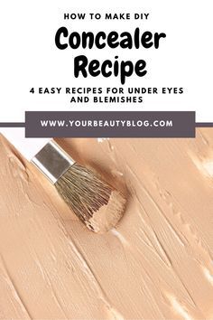 Diy Concealer Recipe, Diy Concealer, Making Cosmetics, Natural Concealer, Lotion For Oily Skin