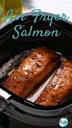 air fryer salmon cooking in the slow cooker