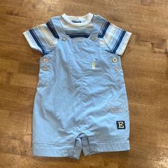 Light Blue Casual Sets For Playtime, Light Blue Casual Playtime Sets, Casual Light Blue Sets For Playtime, Casual Light Blue Playtime Set, Blue Cotton Playtime Sets, Vintage Baby Boy Clothes, Parent Dr, Rp Outfits, Stripe Pants Outfit