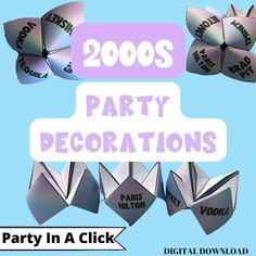 the party decorations are made out of paper