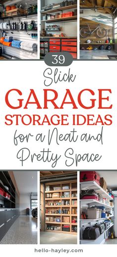 39 Slick Garage Storage Ideas for a Neat and Pretty Space Single Garage Organization Ideas, Small Garage Organization Ideas Space Saving, Garage Organization Ideas For Tools, Small Garage Organization Ideas Diy, Garage Storage Chairs, Pretty Garage Storage, 2 Car Garage Storage Ideas