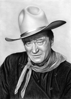 a drawing of a man wearing a cowboy hat