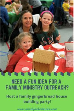 How to plan a family ministry event, family outreach event, kid ministry event, gingerbread house building event, Christmas event, family fun, Mouse's Christmas Gift Gingerbread House Building, Childrens Ministry Christmas, Open House Activities, Outreach Ideas, Family Christmas Dinner, Family Ministry, Church Outreach, Church Family, Family Christmas Party