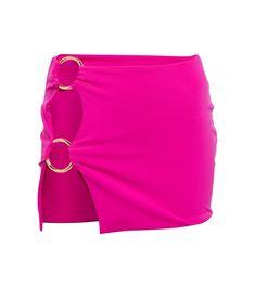 Exclusive to Mytheresa – Ring-detail cutout miniskirt Chic Stretch Mini Skirt For Beach, Chic Beach Skort With Built-in Shorts, Summer Mini Skort For Pool, Summer Night Out Mini Swim Skirt, Beachwear Swimwear With Built-in Shorts And Mini Skirt, Summer Beach Cutout Bottoms, Summer Cutout Bottoms For Night Out, Summer Party Bottoms With Cutout Detail, Summer Party Bottoms With Cutout