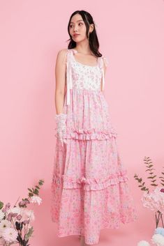 The Anneliese Dress - Lunellery Floral Corset, In Full Bloom, Tier Skirt, Rose Garden, A Rose, Corset Dress, Xl Dress, Aesthetic Fashion, Dresses Xs