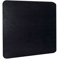 a black mouse pad on a white background