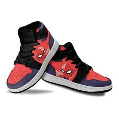 Spider Man Superhero Kid Sneakers CustomAll of our Kid JD Sneakers styles are custom-made-to-order and handcrafted to the highest quality standards. High-quality rubber sole for traction and exceptional durability. Lace-up closure for a snug fit. Material: Microfibre leather: chemical & abrasion resistance, anti-crease, aging resistance Eco-friendly and 100% Vegan Leather. Please allow 7-10 business days to receive a tracking number while your order is hand-crafted, packaged and shipped from our Superhero Kids, Kids Sneakers, Our Kids, Snug Fit, Sneakers Fashion, Spiderman, Vegan Leather, Lace Up, Sneakers