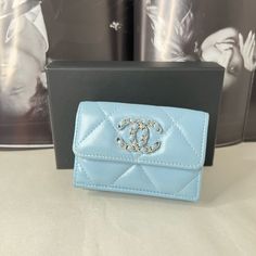 This Chanel 19 Wallet Is Gorgeous! It Is In Great Condition & Will Come With The Box & Dust Bag, I. This Is A Final Sale Item. The Coa And Complimentary Free Shipping Are Included As A Part Of Your Purchase, Yours Truly, 7rings Formal Blue Bags With Card Slots, Designer Blue Bags With Card Slots, Blue Designer Bags With Card Slots, Luxury Blue Wallet For Formal Occasions, Designer Blue Wallet For Formal Occasions, Designer Blue Wallets For Formal Occasion, Designer Blue Bifold Wallets, Luxury Compact Wallets As Gifts, Luxury Compact Wallet As Gift