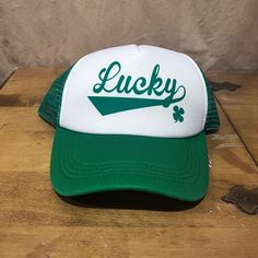 Brand New With Tags! St. Patrick’s Day “Lucky” Baseball Cap W/Mesh Back! Fun Party Hats! Costume Accessories Osfm (Adults) - Adjustable Check Out The Rest Of My Closet For Similar Items + A Huge Variety Of Everything Else! Bundle More = Save More Casual White Trucker Hat For Party, Fun White Trucker Hat With Short Brim, St Patricks Day T Shirts, St Pattys, Party Hat, St Patrick’s Day, Party Accessories, Party Hats, Best Part Of Me