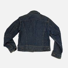 Lee Denim Sanforized Jacket 1950-80s Size: 40 Regular chest-21” shoulder-6” sleeve-25” top to bottom-22” Vintage Selvedge Denim Blue Outerwear, Vintage Selvedge Denim Outerwear, Vintage Dark Wash Selvedge Denim Jacket, Vintage Fitted Selvedge Denim Jacket, Vintage Dark Wash Denim Jacket For Work, Vintage Denim Blue Jacket For Work, Vintage Denim Jacket For Work, Vintage Selvedge Denim Jacket For Fall, Retro Fitted Denim Jacket For Workwear