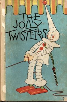 an old children's book with a clown on it