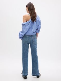 Mid Rise Cotton '90s Loose Jeans | Gap Dark Wash Mom Fit Jeans For Spring, Spring Dark Wash Mom Fit Jeans, Relaxed Summer Jeans For Everyday, Gap Casual Medium Wash Pants, Casual Gap Pants In Medium Wash, Gap Relaxed Fit Wide Leg Jeans, Casual Medium Wash Gap Pants, Fall Denim Bottoms By Gap, Everyday Cropped Jeans With Straight Hem For Summer