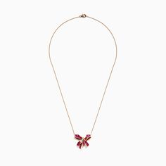 Effy Ruby Royale 14K Rose Gold Ruby and Diamond Bow Necklace, 2.97 TCW 14k Pink Gold Necklaces For Wedding, Pink Gold 14k Gold Necklace For Wedding, Fine Jewelry In 14k Rose Gold, 14k Pink Gold Necklace For Wedding, 14k Rose Gold Jewelry Gift, 14k Gold Pink Necklaces For Wedding, Pink 14k Gold Necklace For Wedding, Pink Gold 14k Wedding Necklace, Pink 14k Gold Necklaces For Weddings