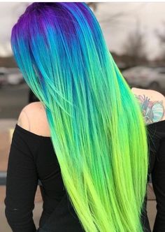 Weft Extensions, Creative Hair Color, Neon Hair, Bright Hair Colors