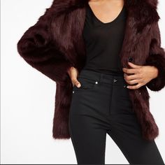 Product Details Description Luxurious, Cozy And Versatile, This Faux Fur Coat Promises To Be A Show-Stopping Last Layer Every Time. Throw It On Over Any Look For Instant Glam. Features & Fabric Oversized Notch Lapels; Two Button Front Long Sleeves Faux Fur; Hand Pockets Lined; Straight Hem Acrylic/Polyester Color: Merlot Chic Solid Faux Fur Outerwear, Faux Fur Coat For Workwear, Faux Fur Long Sleeve Mink Outerwear, Long Sleeve Mink Outerwear With Faux Fur Lining, Mink-colored Long Sleeve Faux Fur Outerwear, Mink Color Long Sleeve Faux Fur Outerwear, Fall Mink Outerwear With Faux Fur Lining, Fall Faux Fur Lined Mink Outerwear, Mink Color Long Sleeve Fur Coat For Fall