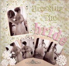 a wedding album with two pictures of the bride and groom on it's cover