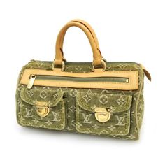 Louis Vuitton Monogram Denim Neo Speedy Hand Bag Green Size: W:31h:16d:16 Color: Green Luxury Bags With Pockets In Monogram Canvas, Bags Louis Vuitton, Bag Green, Louis Vuitton Bags, Green Bag, Hand Bag, Green Color, Louis Vuitton Monogram, Louis Vuitton