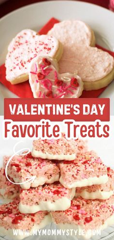 valentine's day favorite treats with text overlay