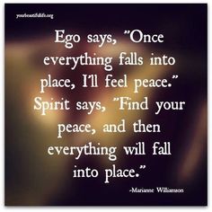 an image with the quote egg says once everything falls into place, i'll feel peace spirit says find your peace and then everything will fall into place